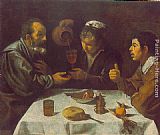 Diego Rodriguez De Silva Velazquez Famous Paintings - Peasants at the Table